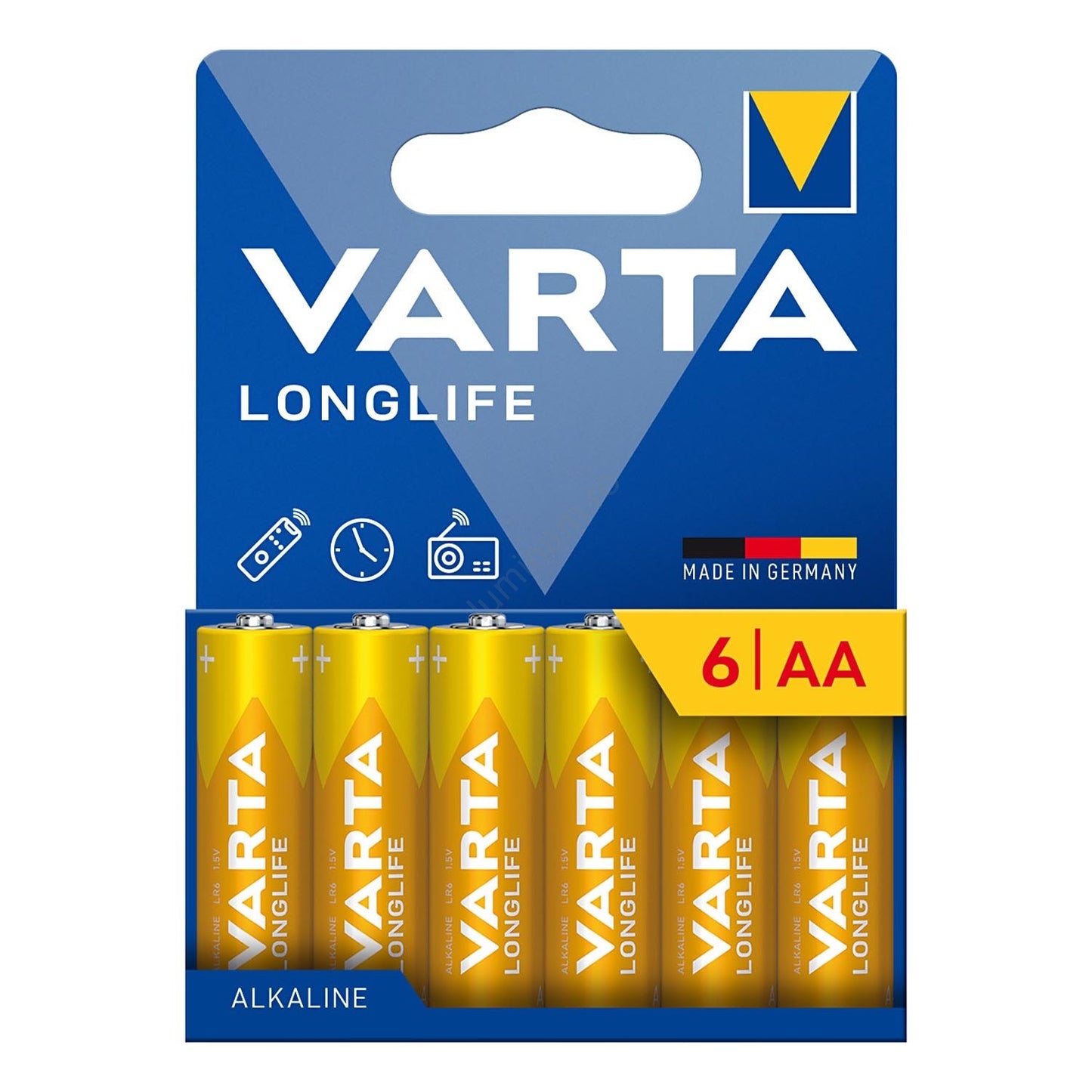 Varta Longlife Batterie 13298, AA / LR6, 6 Stück Set