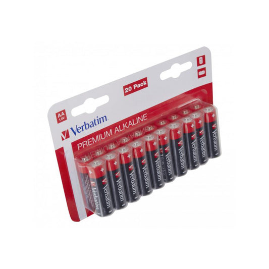 Pile Verbatim Premium, AA / LR6, Lot de 20 pièces 49877