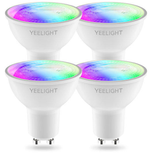 Ampoule LED Yeelight W1, Wi-Fi, GU10, 4.5W, 2700K - 6500K, 350lm, Set 4 pièces, Multicolore YLDP004-A