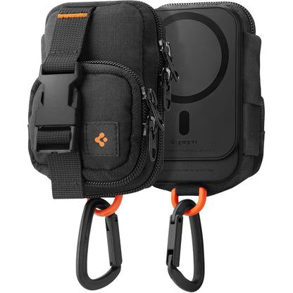 Pochette Universelle MagSafe pour Téléphone, Spigen, Snap Zip, Noire