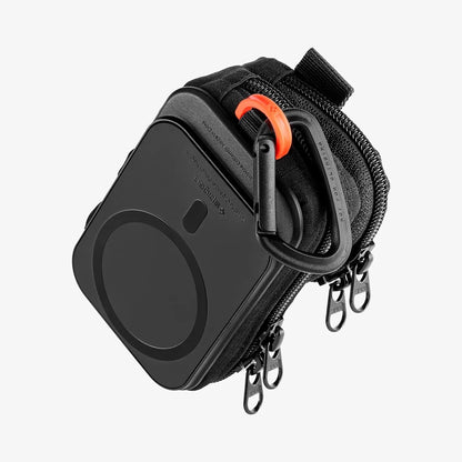 Pochette Universelle MagSafe pour Téléphone, Spigen, Snap Zip, Noire