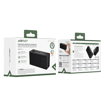 Bluetooth-luidspreker Acefast K9 Go, 7W, TWS, RGB, Waterdicht, Zwart
