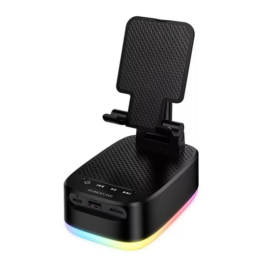 Bluetooth-luidspreker Borofone BR200 Marea 2in1, 5W, TWS, RGB, Zwart