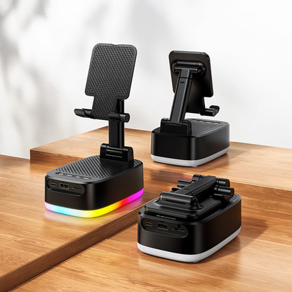 Bluetooth-luidspreker Borofone BR200 Marea 2in1, 5W, TWS, RGB, Zwart