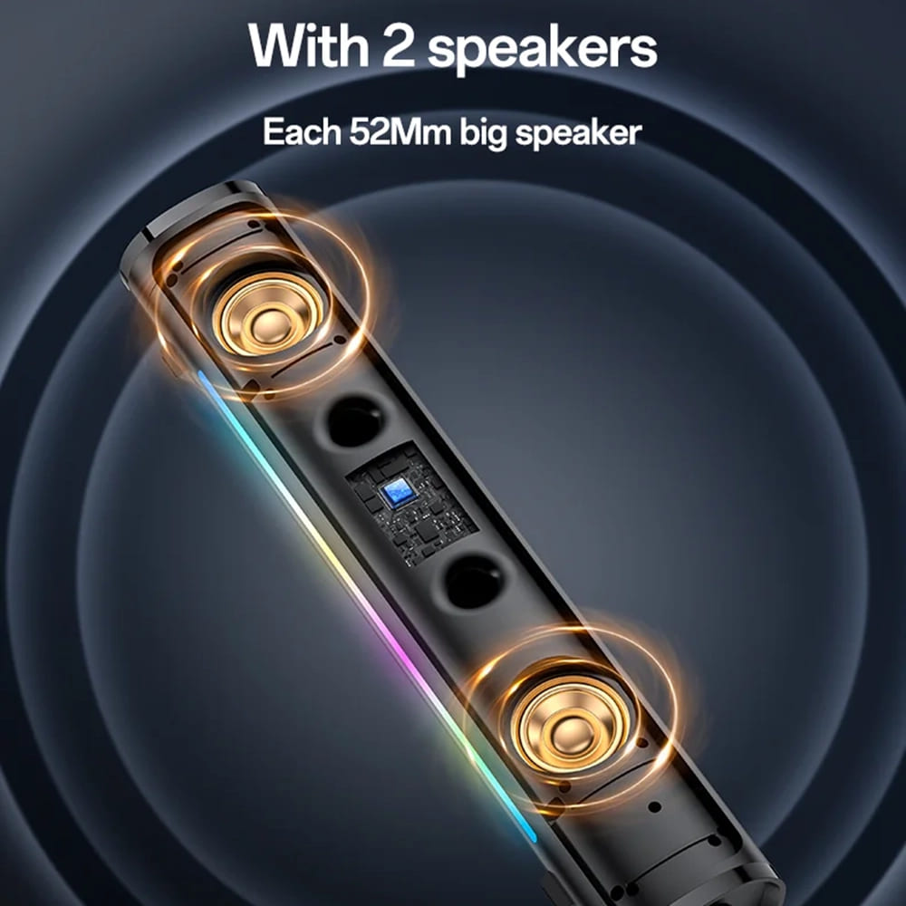 Yesido YSW27 Bluetooth Speaker, 10W, RGB, Black