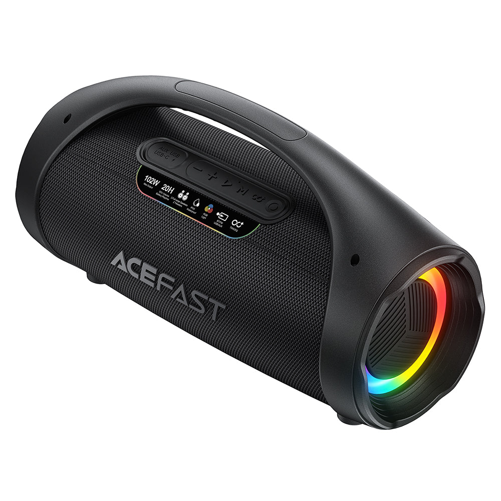 Tragbarer Bluetooth-Lautsprecher Acefast K11 Pro, 102W, RGB, TWS, wasserdicht, schwarz