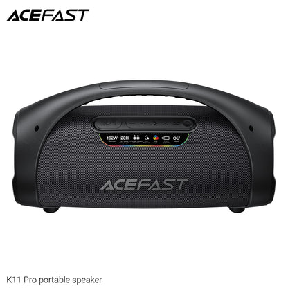 Tragbarer Bluetooth-Lautsprecher Acefast K11 Pro, 102W, RGB, TWS, wasserdicht, schwarz