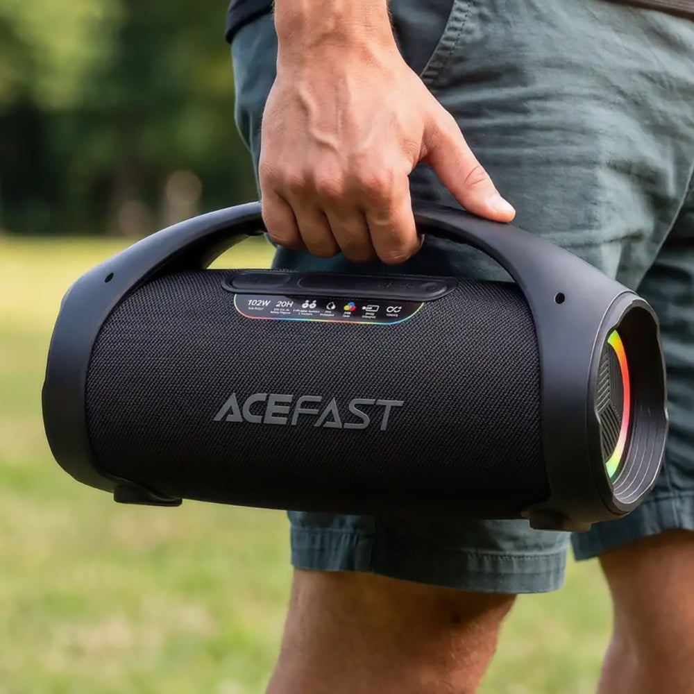 Tragbarer Bluetooth-Lautsprecher Acefast K11 Pro, 102W, RGB, TWS, wasserdicht, schwarz