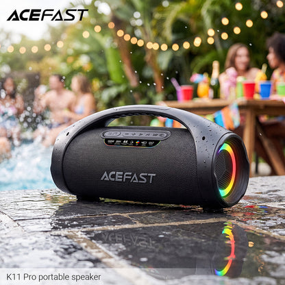 Tragbarer Bluetooth-Lautsprecher Acefast K11 Pro, 102W, RGB, TWS, wasserdicht, schwarz