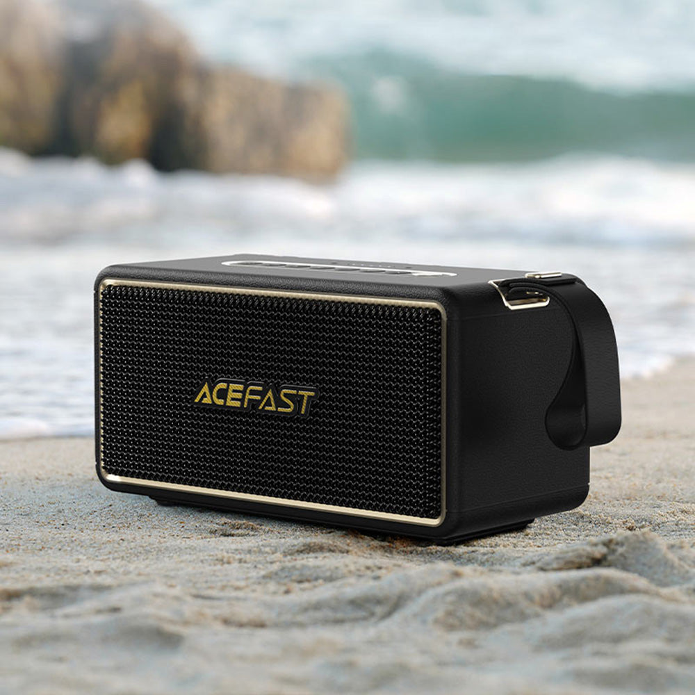 Tragbarer Bluetooth-Lautsprecher Acefast K3 Max, 80W, RGB, Wasserdicht, Schwarz