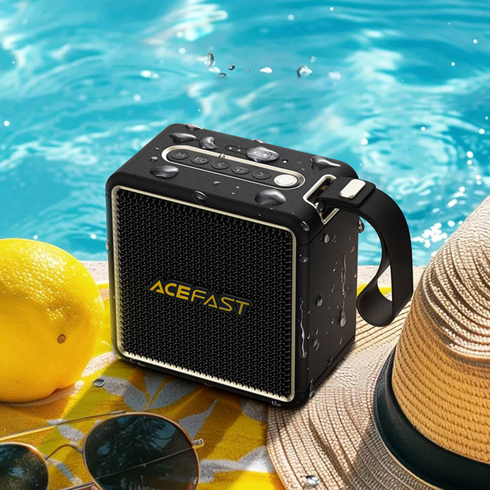Enceinte Portable Bluetooth Acefast K3 Nano, 1 x 30W - 1 x 16W, RGB, Étanche, Noire