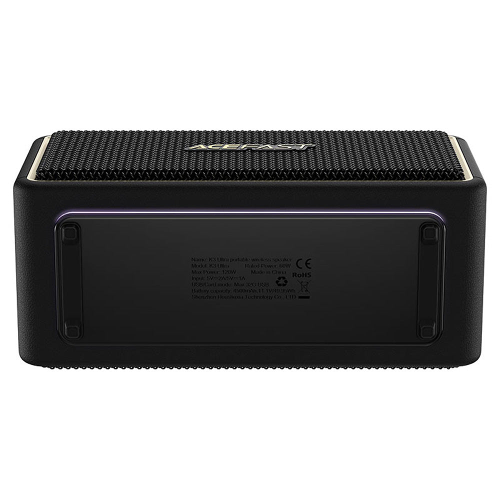 Bluetooth-luidspreker Acefast K3 Ultra, 120W, RGB, Waterdicht, Zwart