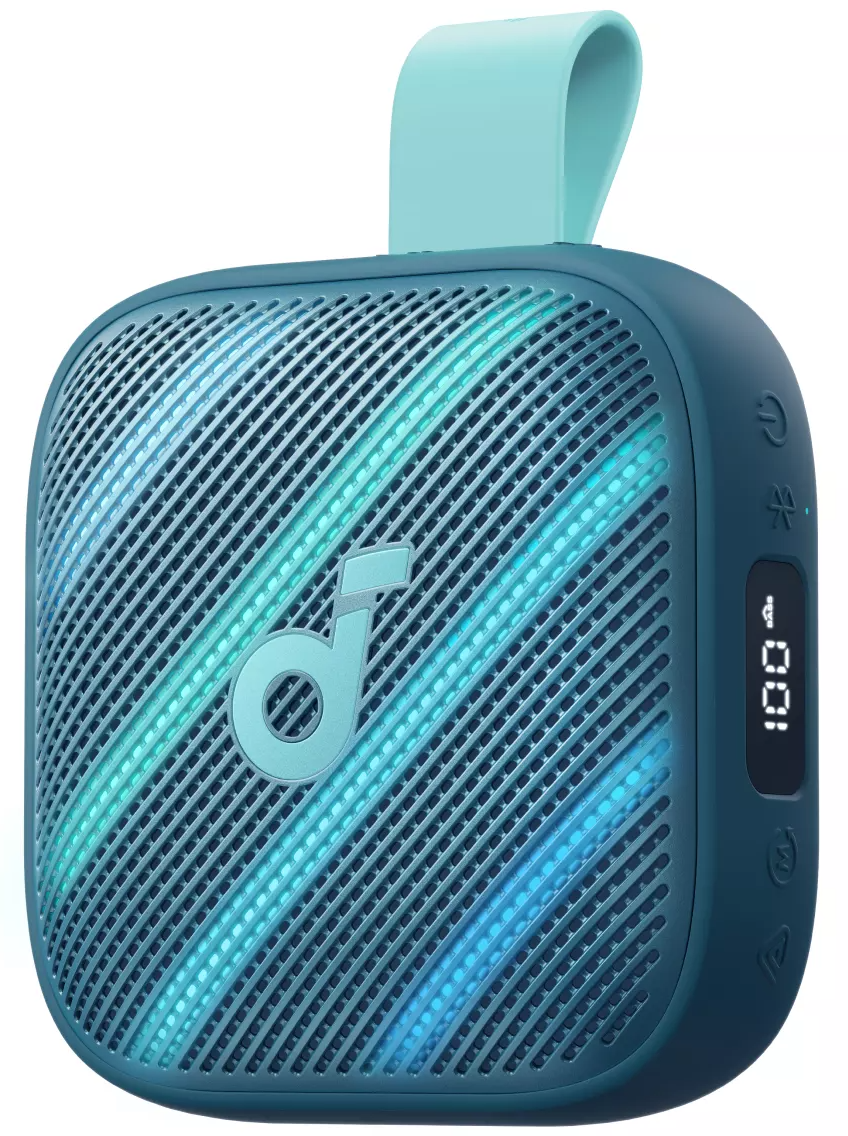 Enceinte Portable Bluetooth Anker SoundCore Boom Go 3i, 15W, TWS, RGB, Étanche, Bleue, Reconditionnée D5103030