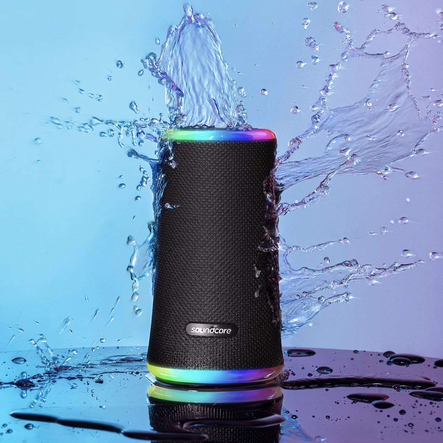 Enceinte portable Bluetooth Anker SoundCore Flare 2, 20W, RGB, étanche, noire A3165G11 