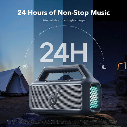 Enceinte Portable Bluetooth Anker SoundCore Boom 2, 80W, TWS, RGB, Étanche, Bleue A3138031