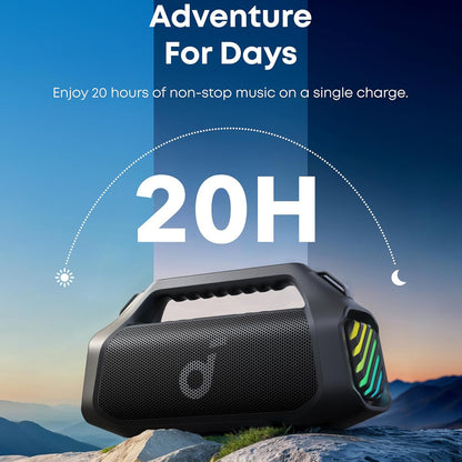 Draagbare Bluetooth Speaker Anker SoundCore Boom 2 Pro, 140W, TWS, RGB, Waterdicht, Zwart A3134A11