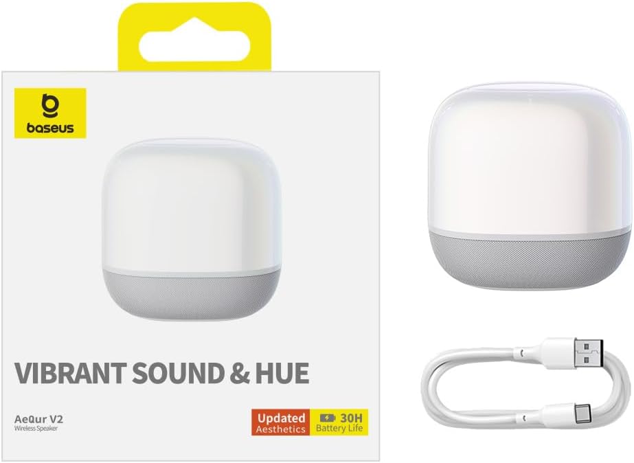 Bluetooth Speaker Baseus AeQur V2, Wit