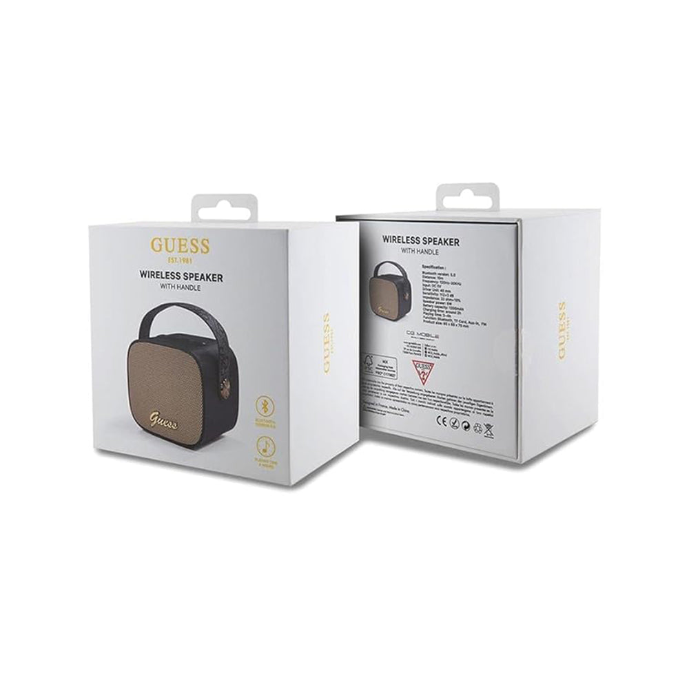 Draagbare Bluetooth Speaker Guess 4G Script Logo, 5W, Zwart
