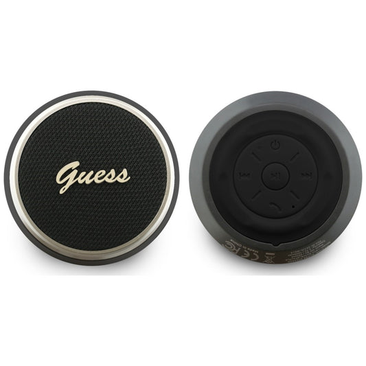 Guess Script Metal Logo Portable Bluetooth Speaker, 5W, TWS, Black