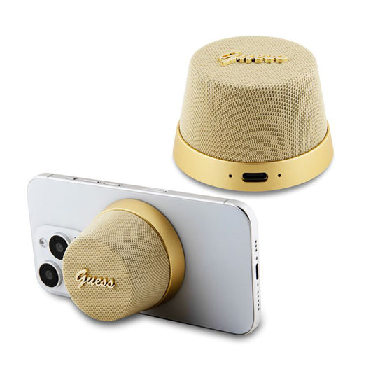 Draagbare Bluetooth Speaker Guess Stand Magnetic Script Metal, 3W, Goud