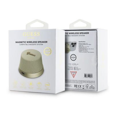 Draagbare Bluetooth Speaker Guess Stand Magnetic Script Metal, 3W, Goud