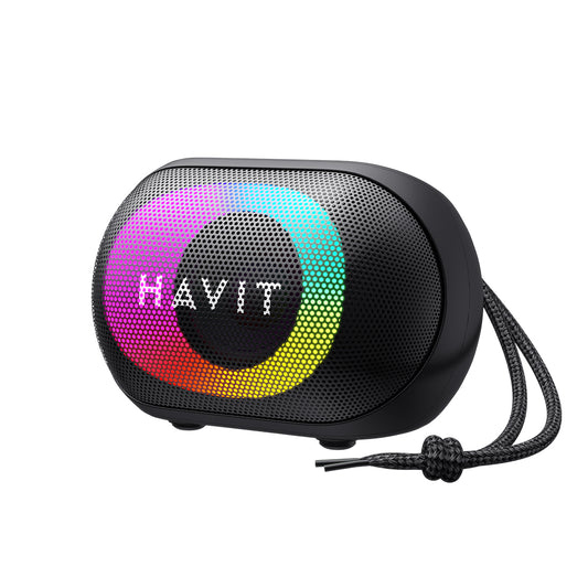 Tragbarer Bluetooth-Lautsprecher HAVIT SK885BT, 8W, RGB, wasserdicht, Schwarz