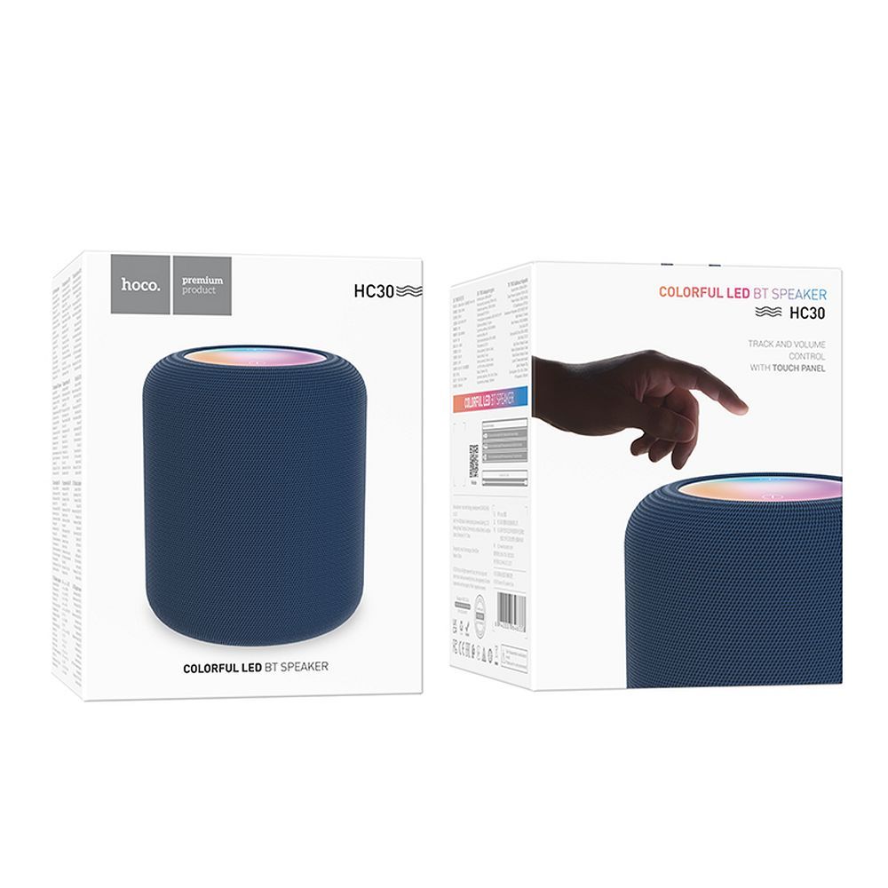 Draagbare Bluetooth Speaker HOCO HC30, 5W, TWS, RGB, Blauw