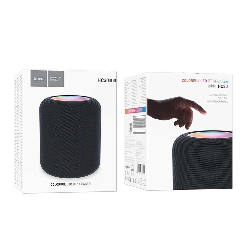 Draagbare Bluetooth Speaker HOCO HC30, 5W, TWS, RGB, Zwart