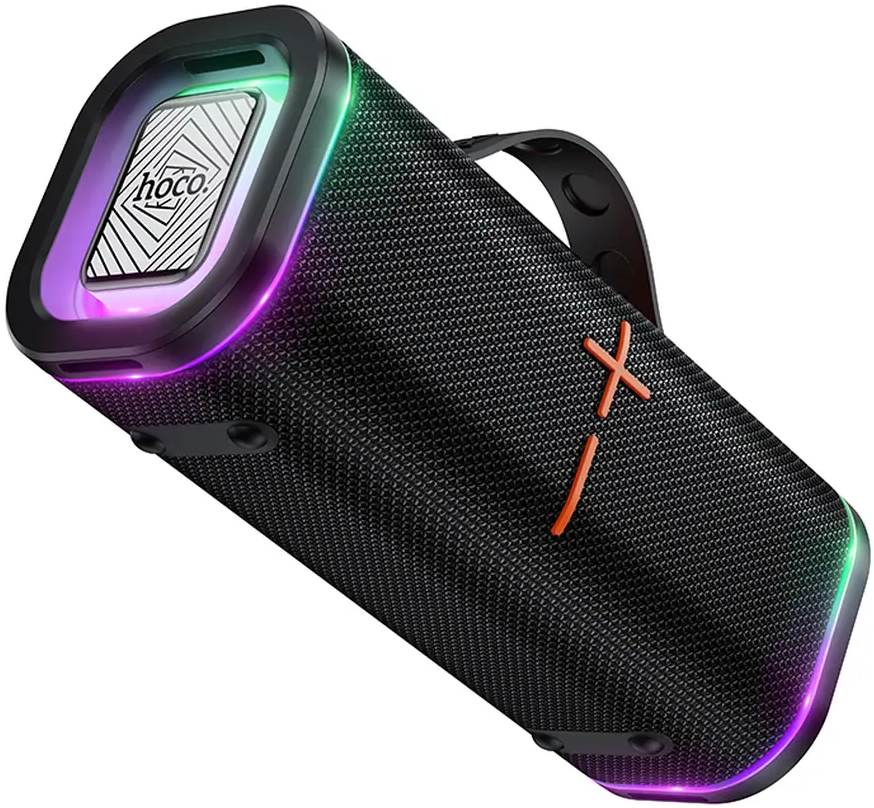 Tragbarer Bluetooth-Lautsprecher HOCO HC51, 30W, TWS, RGB, Schwarz