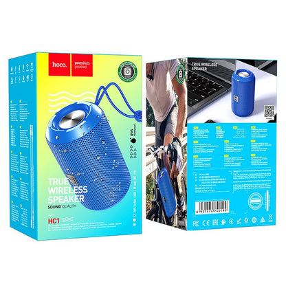 Tragbarer Bluetooth-Lautsprecher HOCO HC1, 5W, TWS, wasserdicht, Blau