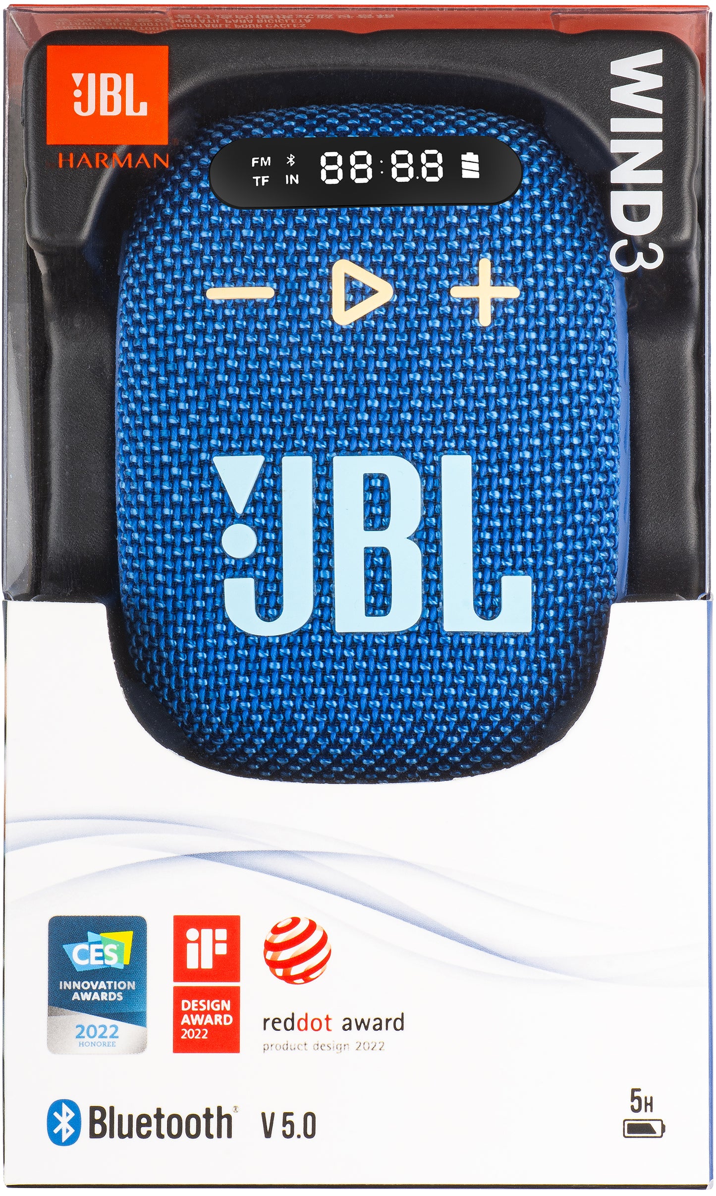Tragbarer Bluetooth-Lautsprecher JBL Wind 3, 5W, wasserdicht, Blau JBLWIND3BLU