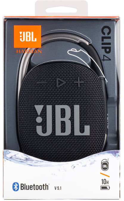 Draagbare Bluetooth-luidspreker JBL Clip 4, 5W, Pro Sound, Waterdicht, Zwart JBLCLIP4BLK