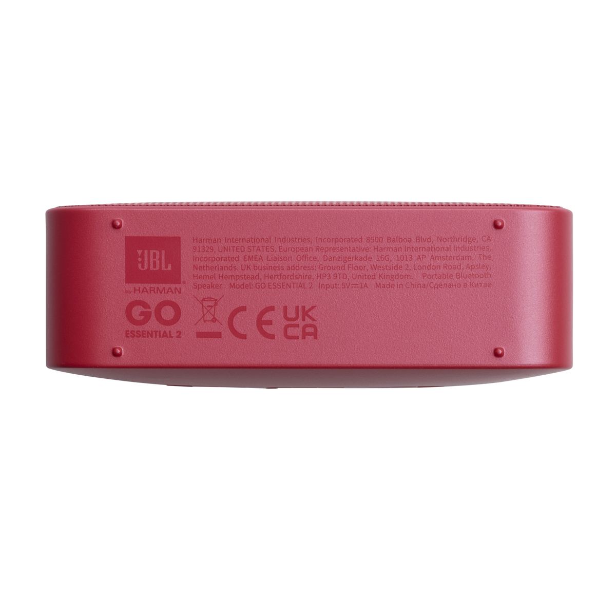 Draagbare Bluetooth Speaker JBL Go Essential 2, 3.1W, Pro Sound, Waterdicht, Rood JBLGOES2REDCN