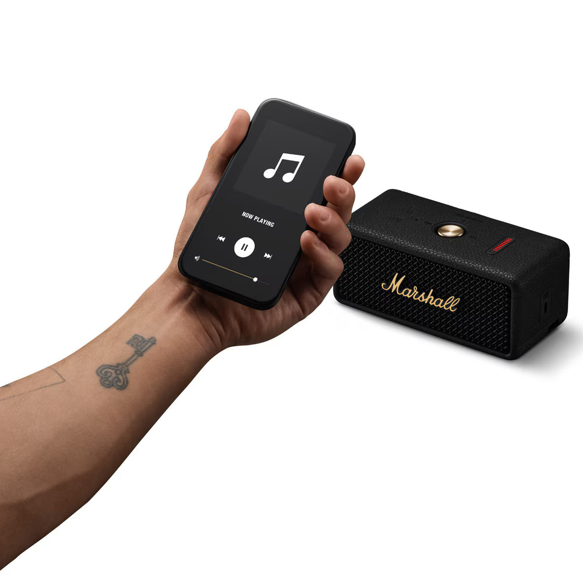 Enceinte Bluetooth Portable Marshall Emberton II, 20W, Étanche, Noir Doré