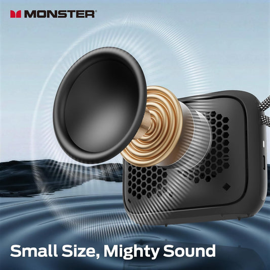 Draagbare Bluetooth-luidspreker Monster S520, 5W, TWS, RGB, Waterdicht, Zwart