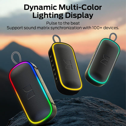 Draagbare Bluetooth Speaker Monster S150 Plus, 40W, TWS, RGB, Waterdicht, Zwart