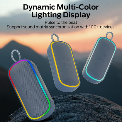 Draagbare Bluetooth Speaker Monster S150 Plus, 40W, TWS, RGB, Waterdicht, Lichtcrème