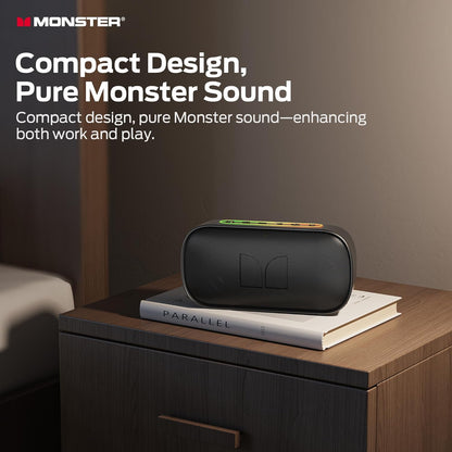 Draagbare Bluetooth-luidspreker Monster S150, 14W, TWS, RGB, Waterdicht, Zwart