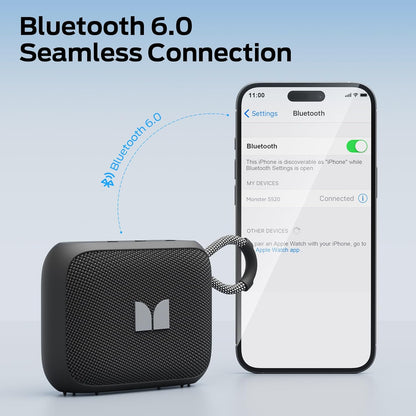 Draagbare Bluetooth-luidspreker Monster S520, 5W, TWS, RGB, Waterdicht, Zwart