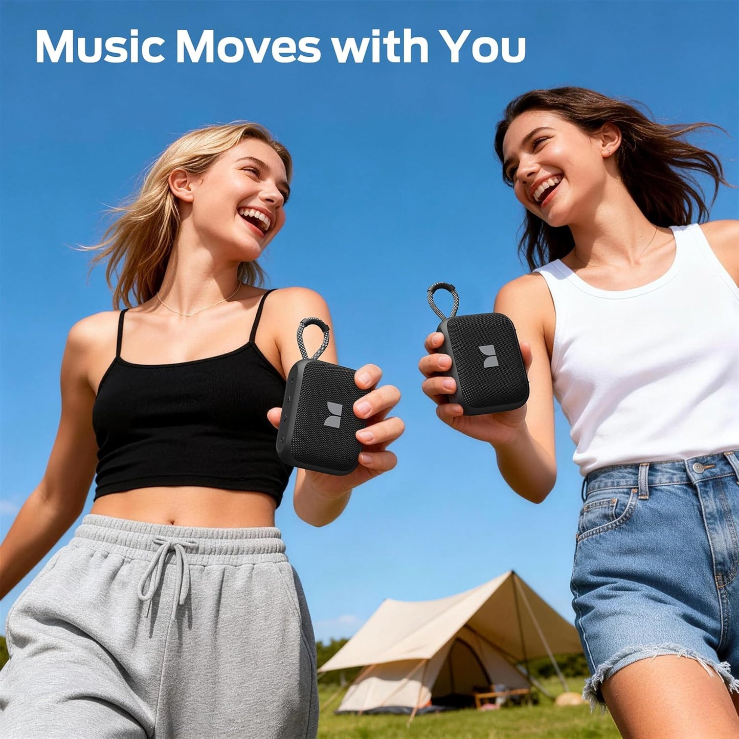 Draagbare Bluetooth-luidspreker Monster S520, 5W, TWS, RGB, Waterdicht, Zwart