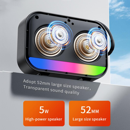 Enceinte Portable Bluetooth XO Design F66, 5W, RGB, Noire
