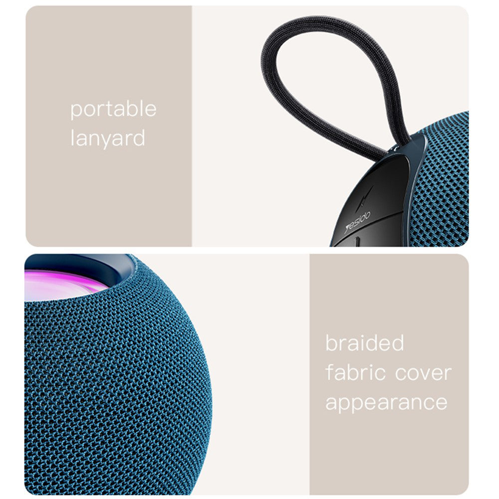 Enceinte Portable Bluetooth Yesido YSW13, 5W, RGB, Bleue
