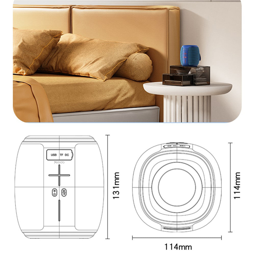 Draagbare Bluetooth Speaker Yesido YSW14, 5W, RGB, Blauw