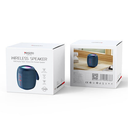 Draagbare Bluetooth Speaker Yesido YSW14, 5W, RGB, Blauw