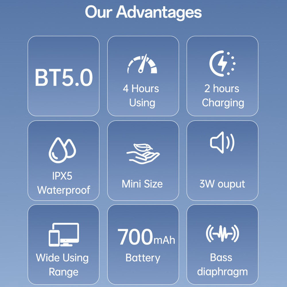 Bluetooth-luidspreker Yesido YSW30, 3W, Waterdicht, Zwart