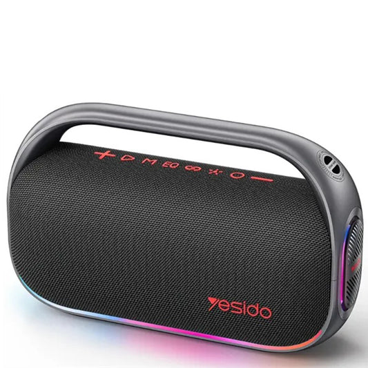 Tragbarer Bluetooth-Lautsprecher Yesido YSW31, 80W, RGB, Schwarz