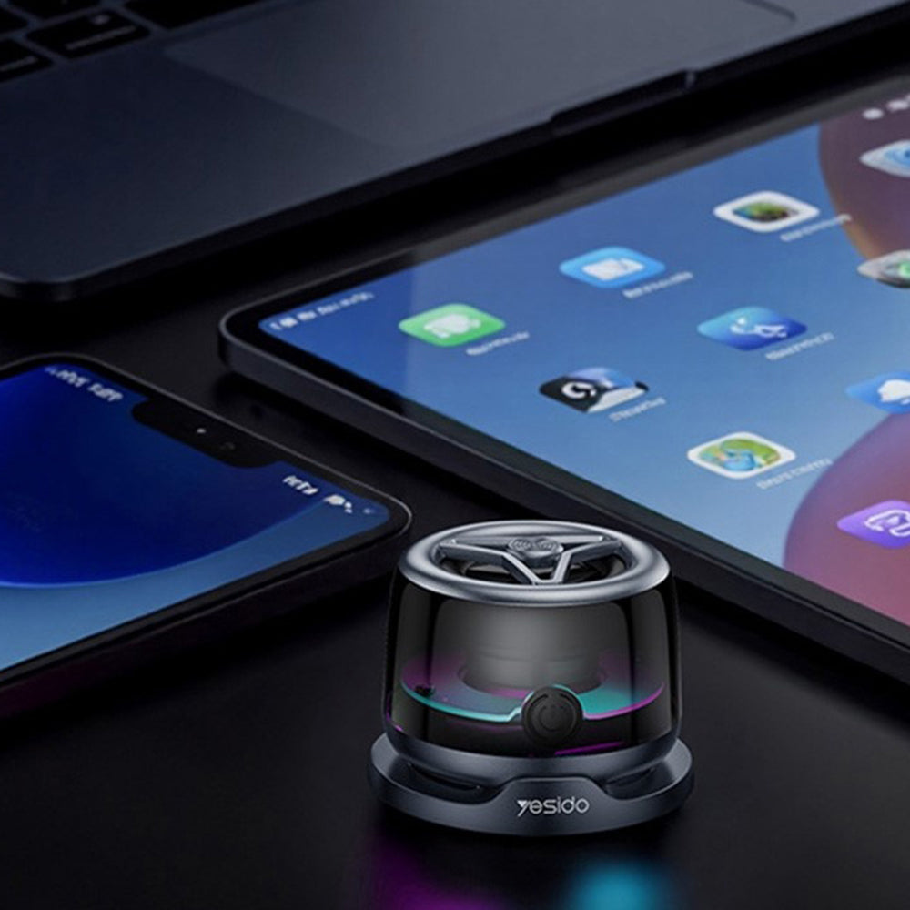 Enceinte Portable Bluetooth Yesido YSW32, 3W, RGB, Noire