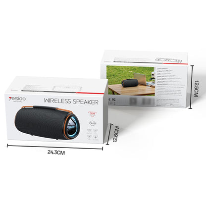 Draagbare Bluetooth Speaker Yesido YSW38, 30W, TWS, RGB, Zwart