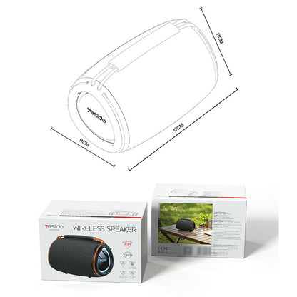 Enceinte Portable Bluetooth Yesido YSW39, 20W, TWS, RGB, Noire