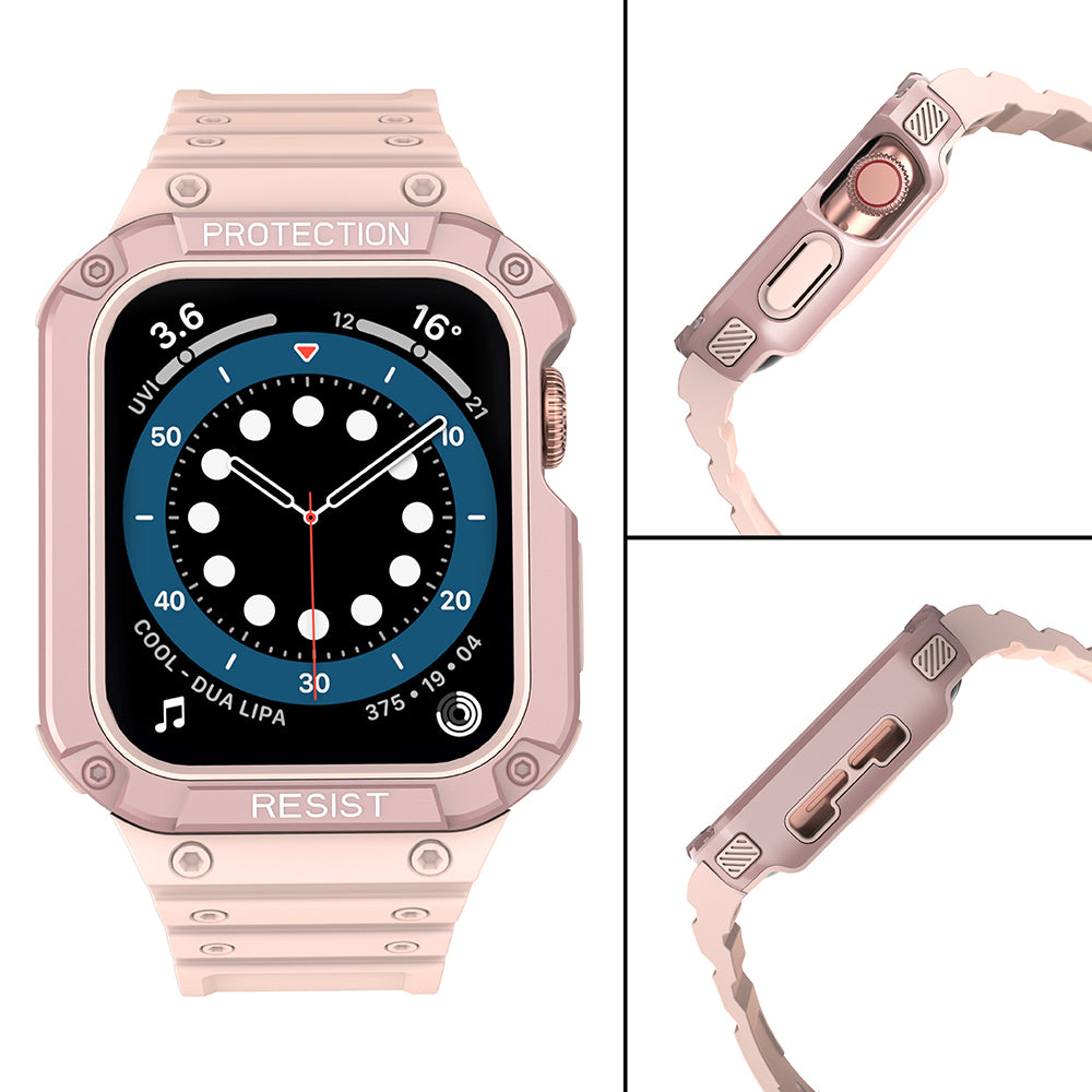 Coque blindée OEM pour Apple Watch 41mm / 40mm / 38mm Series, rose